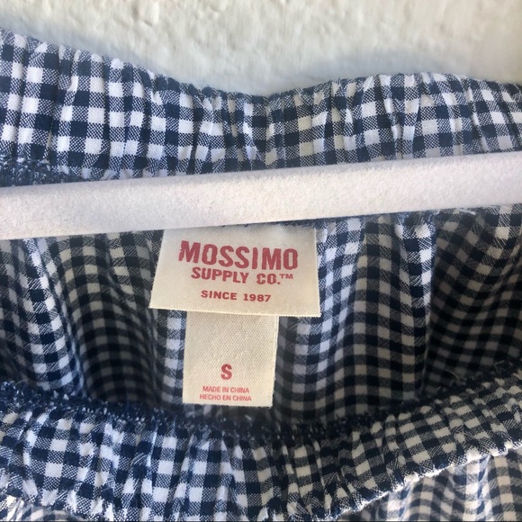 *SOLD* Gingham blue off shoulder cap sleeve top - Picture 4 of 9